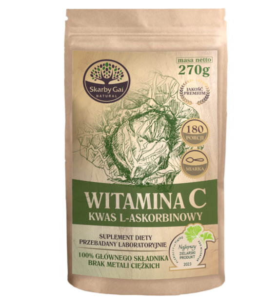 Witamina C z kapusty - kwas L-askorbinowy 270 g - Skarby Gai