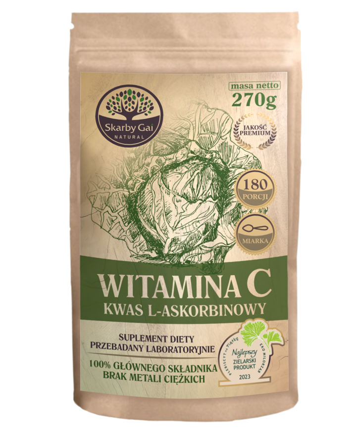 Witamina C z kapusty - kwas L-askorbinowy 270 g - Skarby Gai