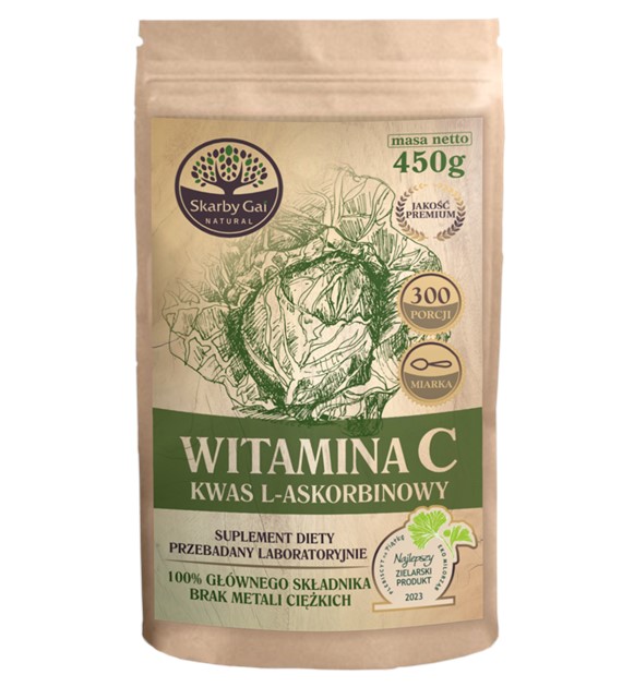 Witamina C z kapusty - kwas L-askorbinowy 450 g - Skarby Gai