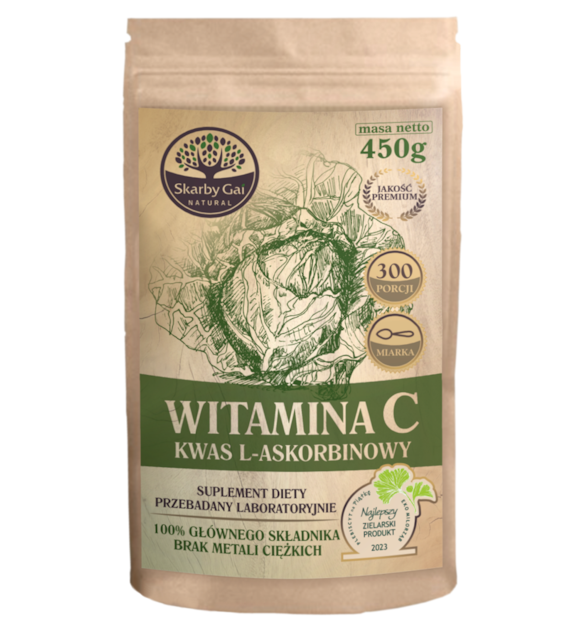 Witamina C z kapusty - kwas L-askorbinowy 450 g - Skarby Gai