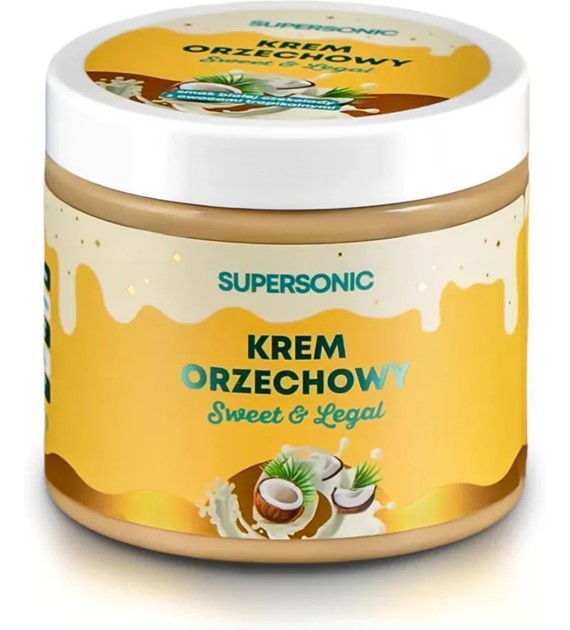 Krem orzechowy o smaku  białej czekolady z owocami tropikalnymi 250 g - Supersonic