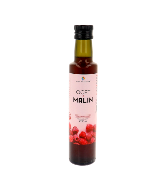 Ocet z malin 250 ml - Pięć Przemian