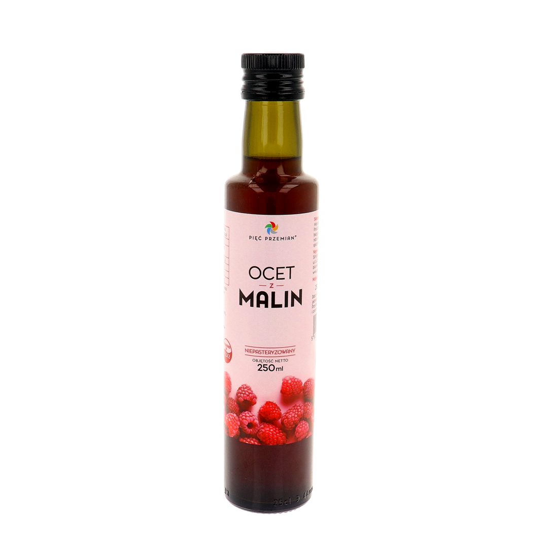 Ocet z malin 250 ml - Pięć Przemian