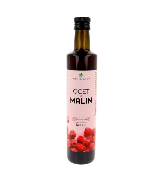 Ocet z malin 500 ml - Pięć Przemian