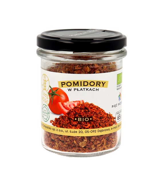Pomidory w płatkach bezglutenowe BIO 60 g - Pięć Przemian