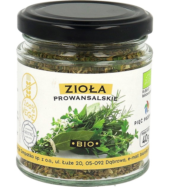 Zioła prowansalskie bezglutenowe BIO 40 g - Pięć Przemian