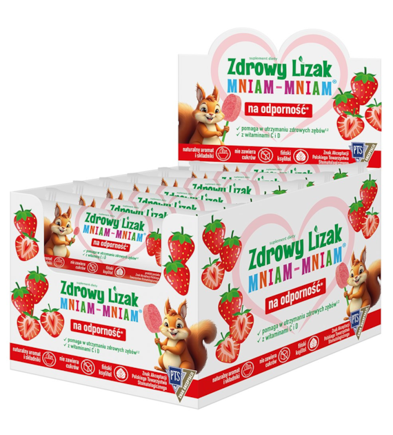Zdrowy lizak Mniam-Mniam truskawka (ŁEZKA) - Starpharma