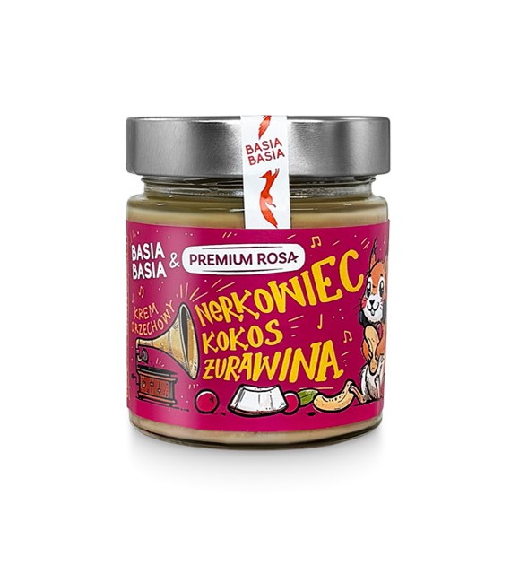 Krem z nerkowców z kokosem i żurawiną 195 g Basia Basia - Alpi