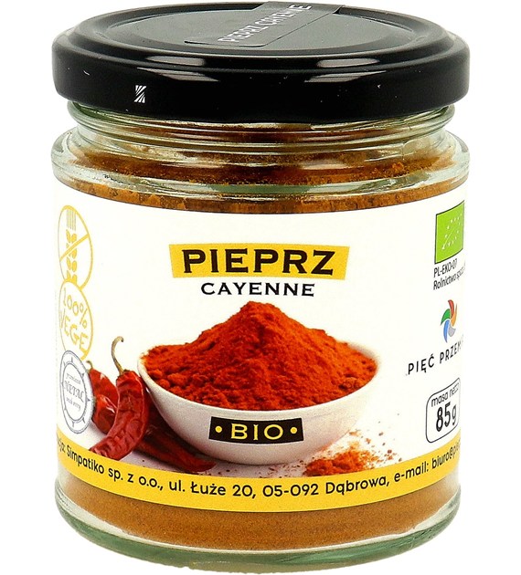Pieprz cayenne BIO 85 g - Pięć Przemian