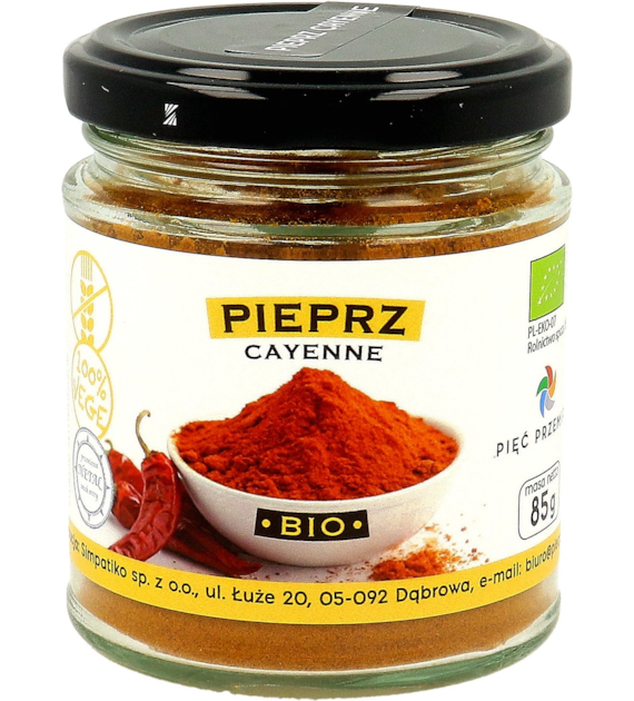 Pieprz cayenne BIO 85 g - Pięć Przemian