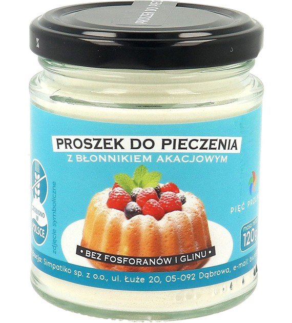 Proszek do pieczenia z błonnikiem akacjowym bezglutenowy 120 g - Pięć Przemian