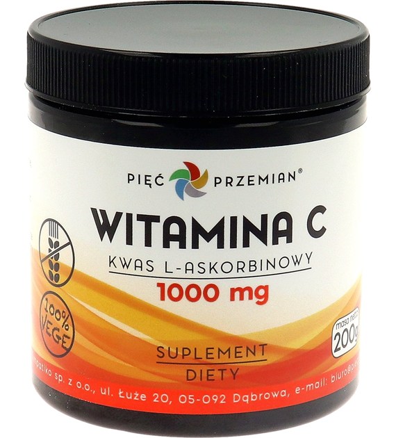 Witamina C - kwas L-askorbinowy 200 g - Pięć Przemian