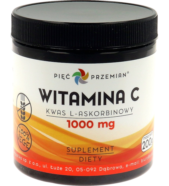 Witamina C - kwas L-askorbinowy 200 g - Pięć Przemian