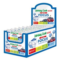 Zdrowy Lizak Focus Lizak bez cukru o smaku wiśniowo jagodowym (Magnez, cynk, tiamina, niacyna) KSZTAŁT KULKI - Starpharma