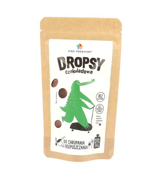 Dropsy czekoladowe bez cukru 200 g - Pięć Przemian