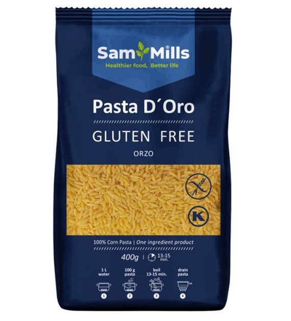 Makaron bezglutenowy orzo (ryżyk) 400 g - Sam Mills