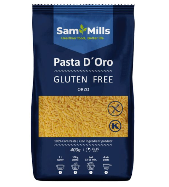 Makaron bezglutenowy orzo (ryżyk) 400 g - Sam Mills