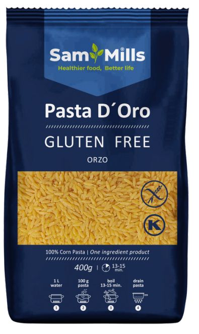 Makaron bezglutenowy orzo (ryżyk) 400 g - Sam Mills