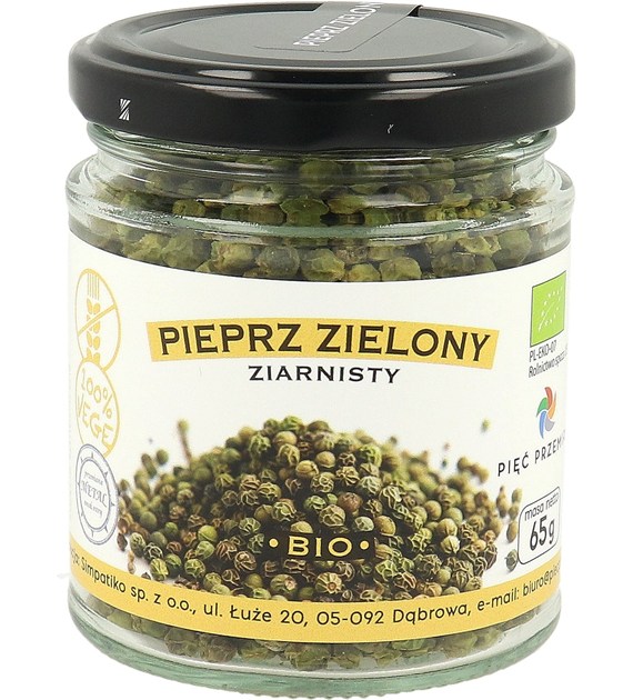 Pieprz zielony ziarnisty BIO 65 g - Pięć Przemian