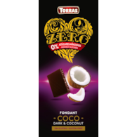 Czekolada gorzka z kokosem bez dodatku cukru ZERO 125 g - Torras
