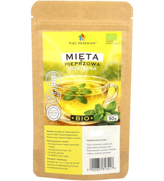 Mięta pieprzowa suszona BIO 50 g - Pięć Przemian