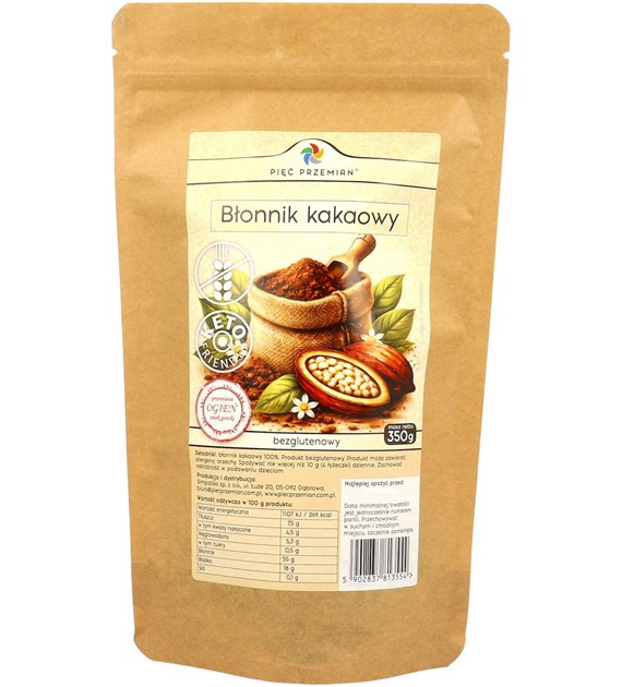 Błonnik kakaowy 350 g - Pięć Przemian