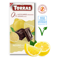 Czekol. gorzka z cytryną bez dod. cukru 75 g - Torras