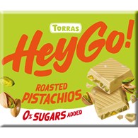 Czekolada biała z prażonymi pistacjami bez dodatku cukru Hey Go! 60 g - Torras