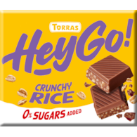 Czekolada mleczna crunchy z chrupiącym ryżem Hey Go! 60 g - Torras