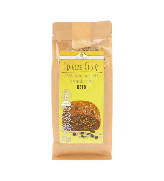 Mieszanka chleba bezglutenowego keto 500 g - Pięć Przemian