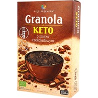 Granola KETO o smaku czekoladowym bezglutenowa BIO 250 g - Pięć Przemian