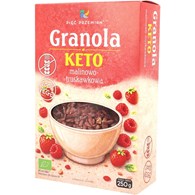 Granola KETO malinowo-truskawkowa bezglutenowa BIO 250 g - Pięć Przemian