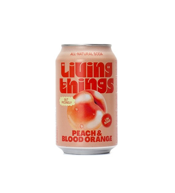 Living Things Probiotic Soda Brzoskwinia i Czerwona Pomarańcza 330 ml
