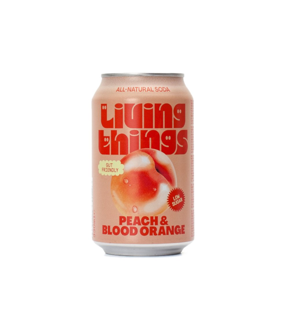 Living Things Probiotic Soda Brzoskwinia i Czerwona Pomarańcza 330 ml