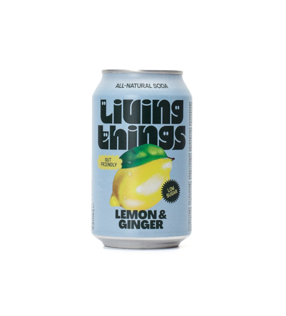 Living Things Probiotic Soda Cytryna i Imbir 330 ml