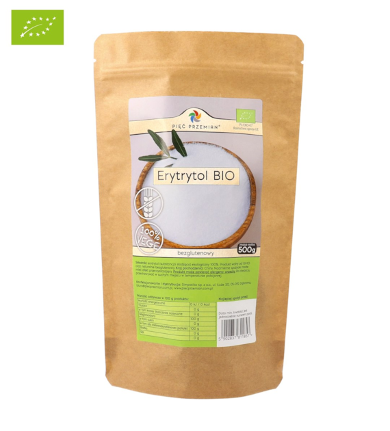 Erytrytol BIO 500 g - Pięć Przemian