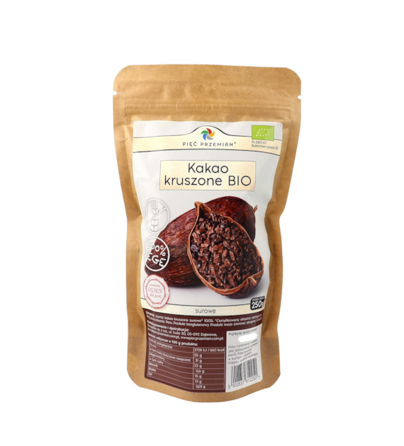 Kakao kruszone BIO 250 g - Pięć Przemian