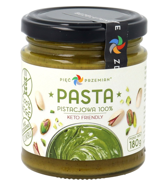 Pasta pistacjowa 100% 180 g - Pięć Przemian
