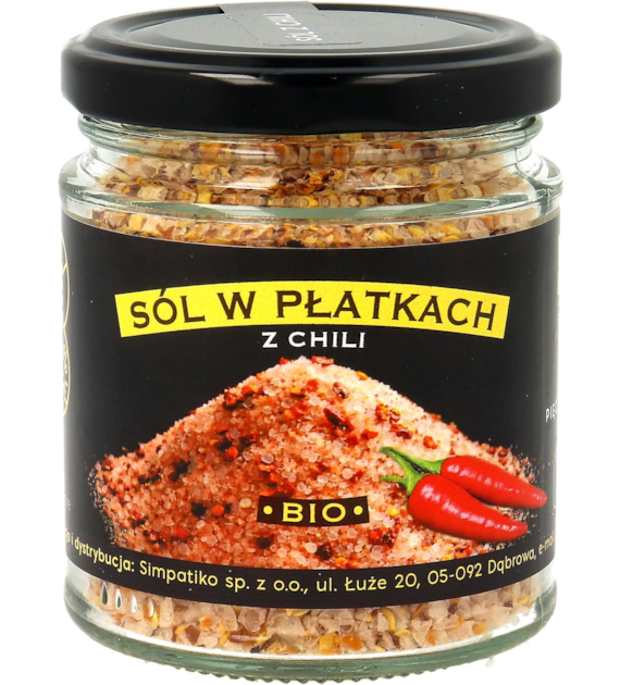 Sól himalajska w płatkach z chili BIO 85 g - Pięć Przemian