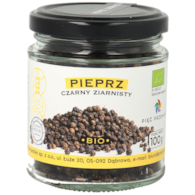 Pieprz czarny ziarnisty bezglutenowy BIO 100 g - Pięć Przemian