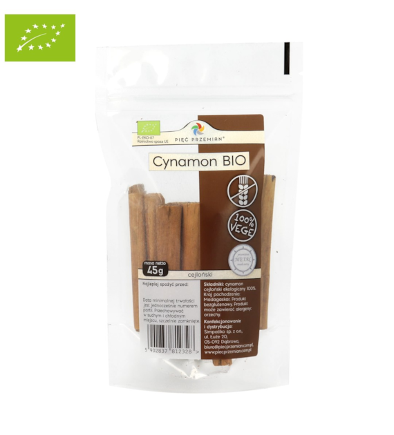 Cynamon cejloński LASKI BIO 45 g - Pięć Przemian
