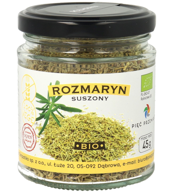 Rozmaryn bezglutenowy BIO 45 g - Pięć Przemian