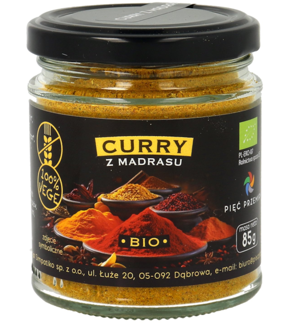 Curry z Madrasu BIO 85 g - Pięć Przemian