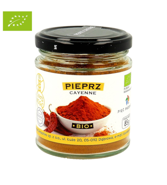 Pieprz cayenne BIO 85 g - Pięć Przemian