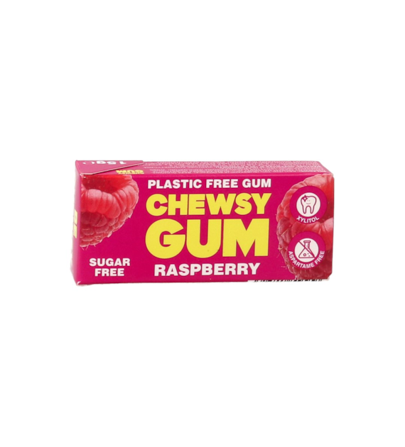 Gumy do żucia o smaku malinowym z ksylitolem 15 g (10 szt.) - Chewsy