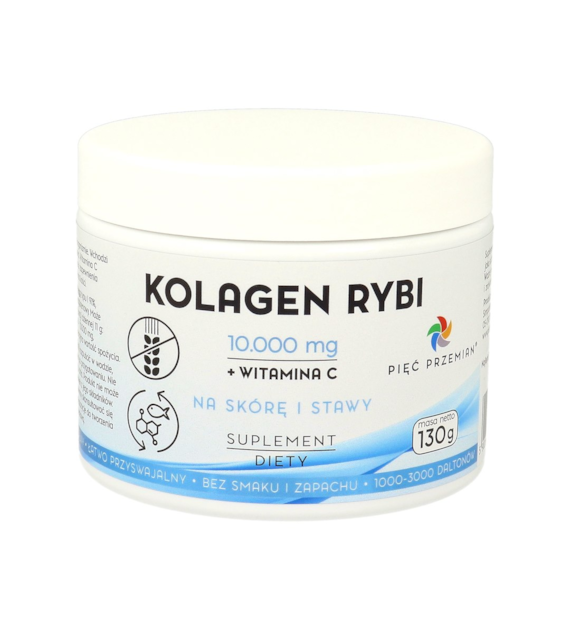 Kolagen rybi z witaminą C 130 g - Pięć Przemian