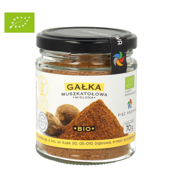 Gałka muszkatołowa mielona BIO 70 g - Pięć Przemian
