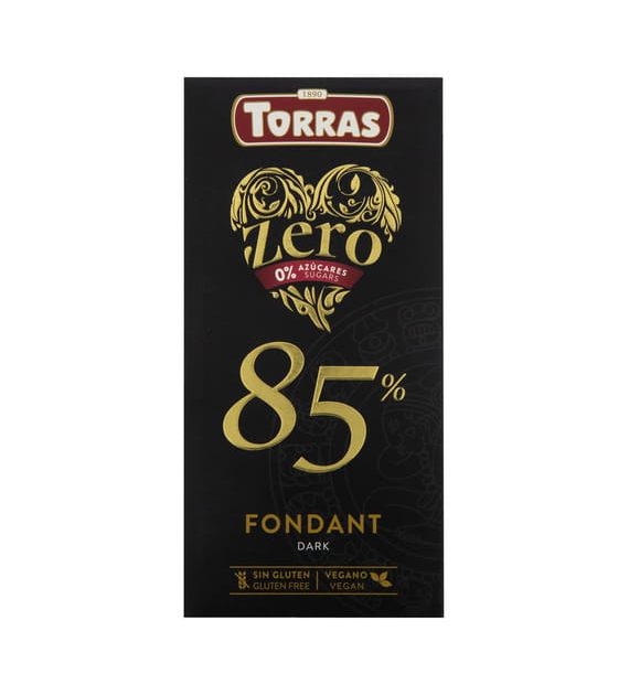 Czekolada gorzka 85% kakao bez dodatku cukru ZERO 100 g - Torras