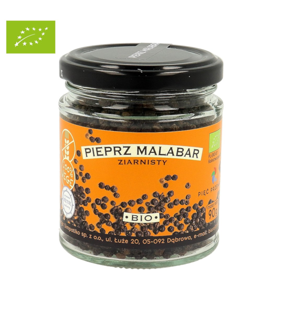 Pieprz Malabar ziarnisty BIO 90 g - Pięć Przemian