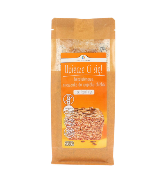 Mieszanka chleba bezglutenowego z pestkami dyni 500 g - Pięć Przemian